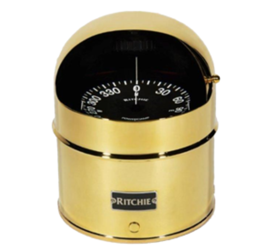 Ritchie Kompas model Globemaster D-515-X  12/24/32V  opbouw Diameter127mm / 2 of 5Graden  messing (motor)