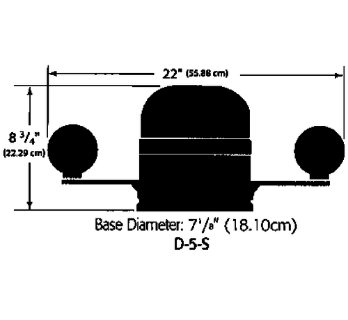 Ritchie Ritchie kompas model Globemaster D-5-S-B  12/24/32V  opbouwkompas  roosDiameter127mm / 2 of 5Graden  zwart