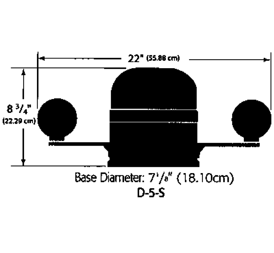 Ritchie kompas model Globemaster D-5-S-B  12/24/32V  opbouwkompas  roosDiameter127mm / 2 of 5Graden  zwart