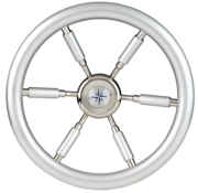 Allpa 6-Spaaks stuurwiel Leader Silver RVS – Ø370 mm