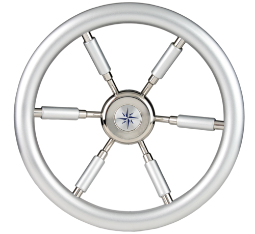 Allpa Allpa 6-Spaaks stuurwiel Leader Silver RVS – Ø370 mm