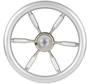 Allpa 6-Spaaks stuurwiel Leader Silver RVS – Ø370 mm
