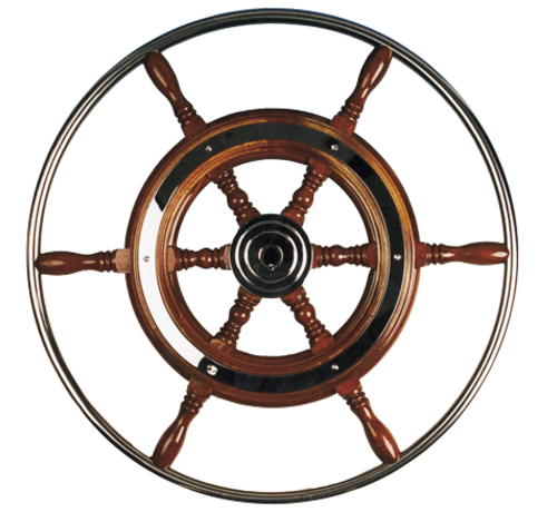 Allpa Allpa 6-Spaaks stuurwiel Type 3 klassiek mahoniehout met RVS hoepel