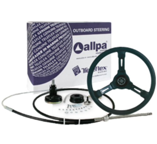 Seastar SeaStar Light Duty Systeem met kabel 17' (5.18m) + stuur Riviera zwart