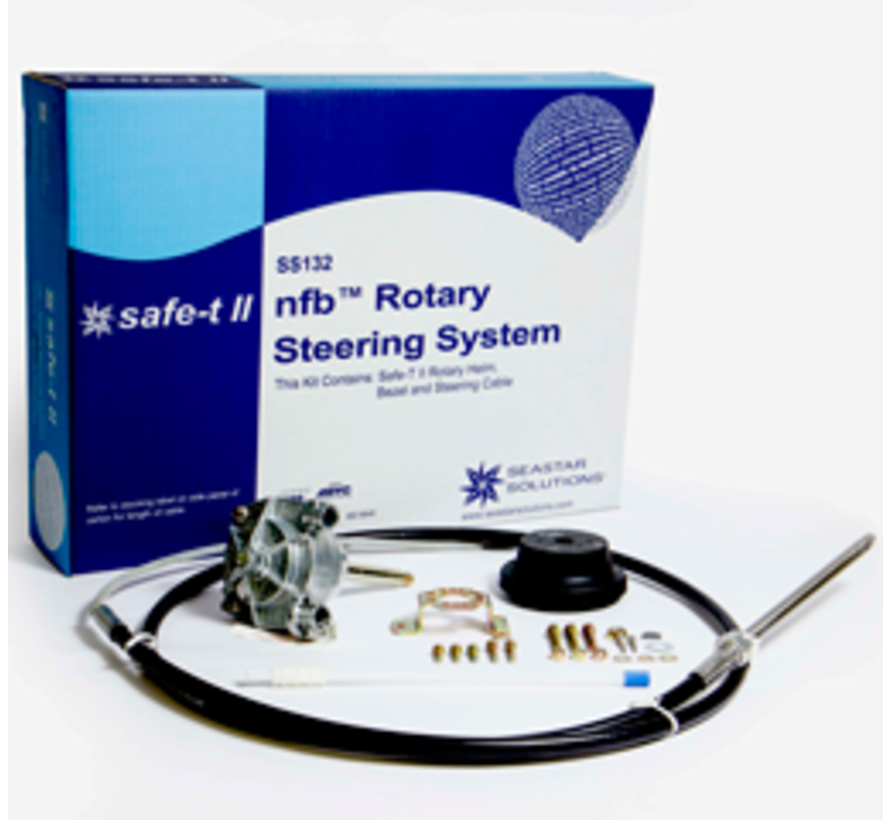 SeaStar Safe-T II (no-feedback) 3.2 rotary stuursysteem met kabel  9' (2.74m)