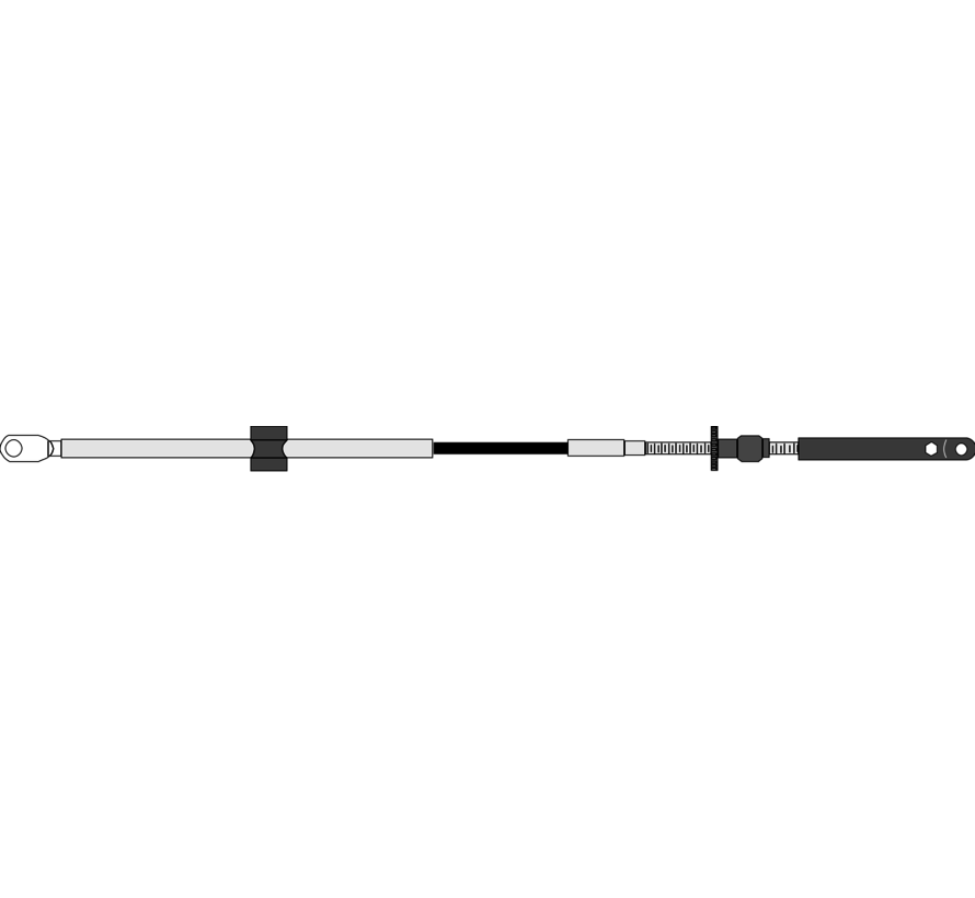 SeaStar Kabel CC205 16' 4.88m OMC Turbo Jet-throttle