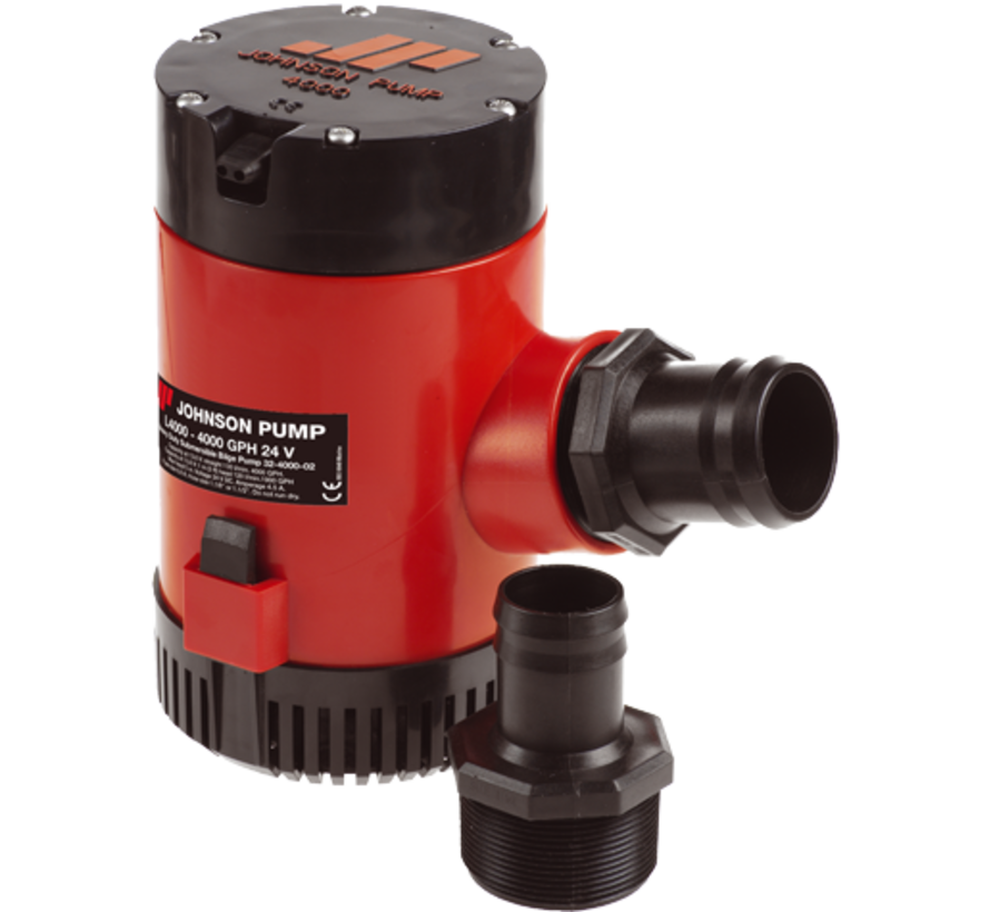 Johnson Pump L-serie bilgepomp L4000  12V/15 0A  252l/min  slangaansluiting 1-1/2 & 2