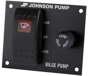 Johnson Johnson Pump Bilgepompschakelaar  12V  3-posities  inbouwdiepte 40mm  met interne verlichting