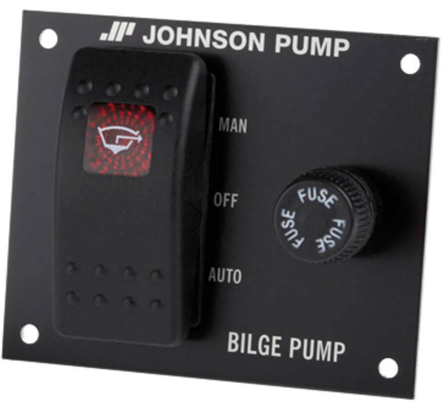 Johnson Pump Bilgepompschakelaar  24V  3-posities  inbouwdiepte 40mm  met interne verlichting