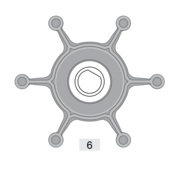 Johnson Johnson Pump impeller 824P-1 voor F4B-11 (ultra ballast)