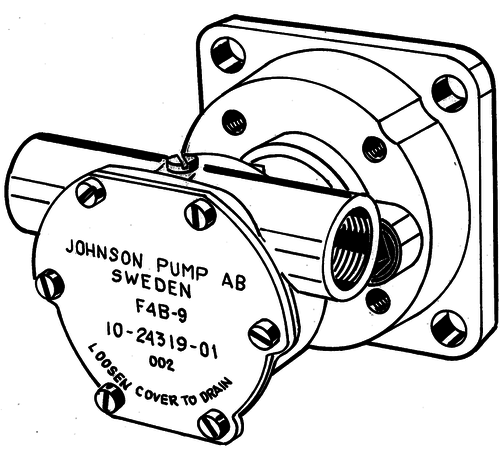 Johnson Johnson Pump zelfaanzuigende bronzen koelwater-impellerpomp F4B-9 (Mitsubishi K4C-75)