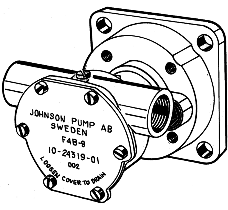 Johnson Pump zelfaanzuigende bronzen koelwater-impellerpomp F4B-9 (Mitsubishi K4C-75)