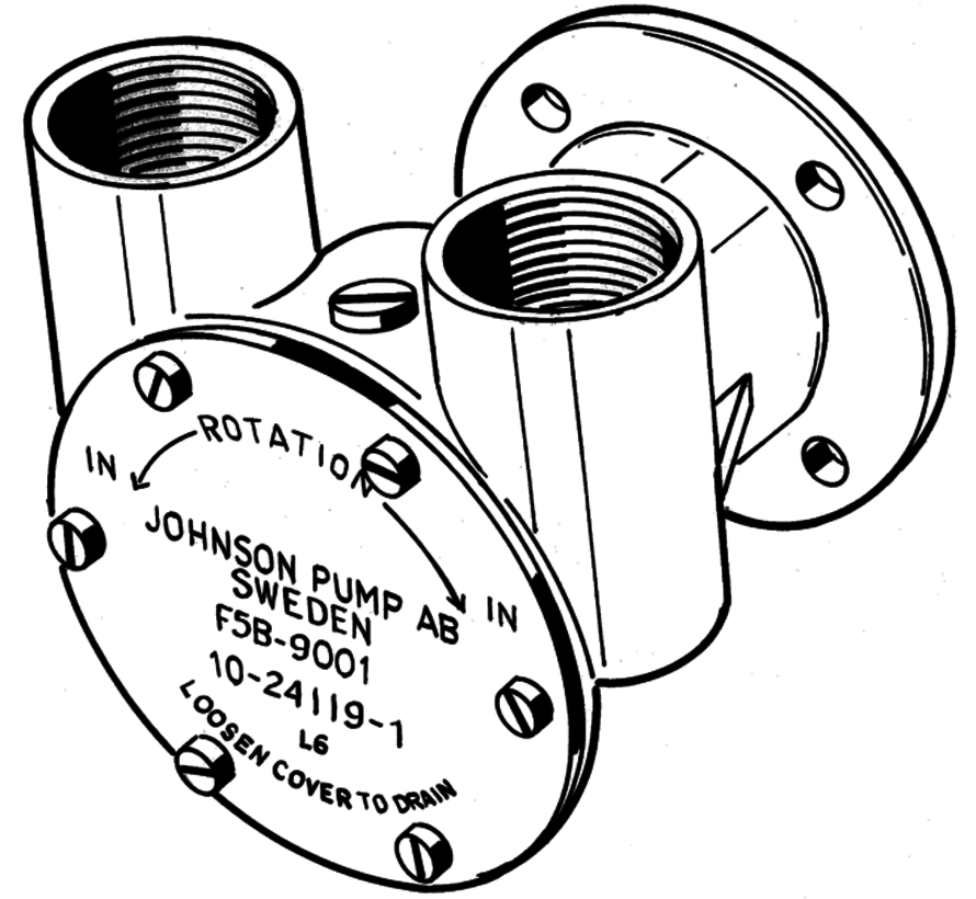 Johnson Pump zelfaanzuigende bronzen koelwater-impellerpomp F5B-9
