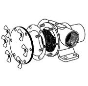 Johnson Johnson Pump set( F)  RVS vleugelmoeren Pinwing & draadeind  set F (4st. M5 x M5)