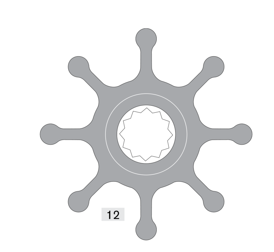 Johnson Pump impeller 1028B-9 nitriel