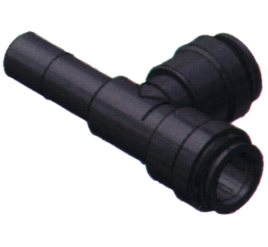 SeaTech Quick-connect T-stuk insteekbaar  Diameter 15mm x Diameter 15mm x Diameter 15mm (pijp)