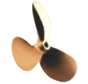 Radice 3-blads bronzen scheepsschroef type E13  13x11  asgat Diameter 25mm  conus 1:10  rechts