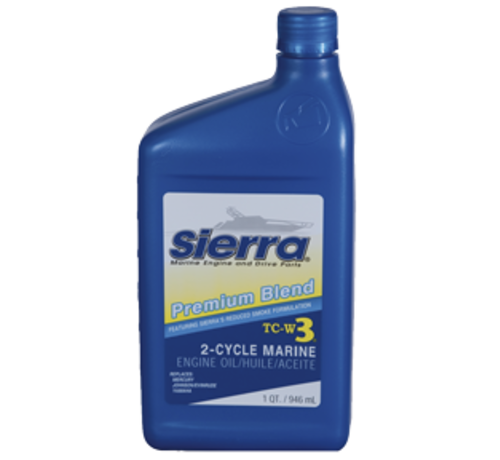 Sierra Sierra Motorolie Blue Premium TC3-W3  946ml  voor outboards 2-takt