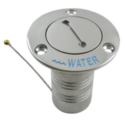 Allpa RVS Dekvuldop 'Waste'  slangaansluitingDiameter 38mm  flensDiameter 76mm  0Graden  model