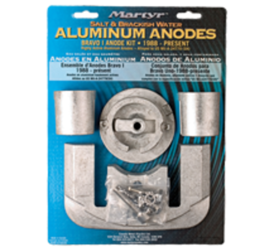 Aluminium Anode kit Bravo-1 >1988