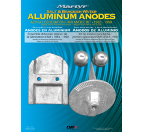 Allpa  Aluminium Anode kit Alpha-1  Gen-I 1983-1990