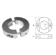 Allpa Aluminium Anode voorDiameter 35mm-as ringvormig/dun