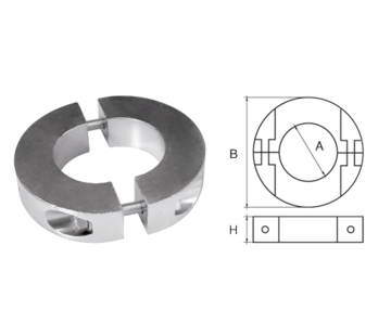 Allpa Zinkanode voorDiameter 25mm-as ringvormig/dun