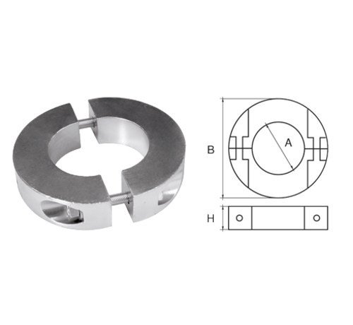 Allpa  Zinkanode voorDiameter 38mm-as ringvormig/dun