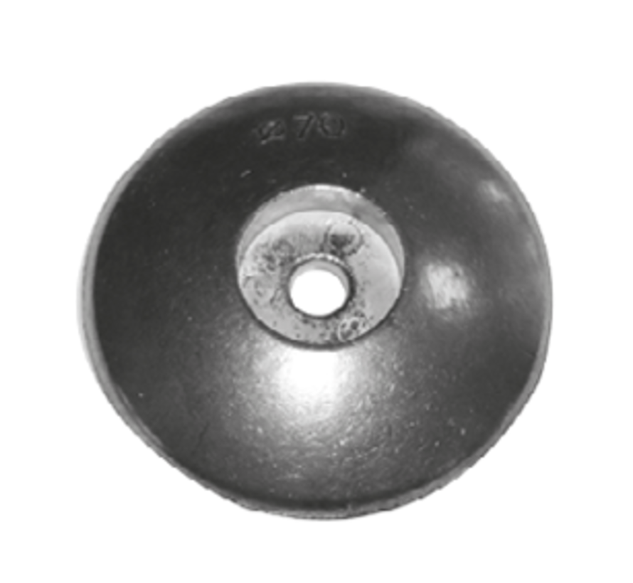Zinken ronde roerblad-anode Diameter 90mm (0 60kg)