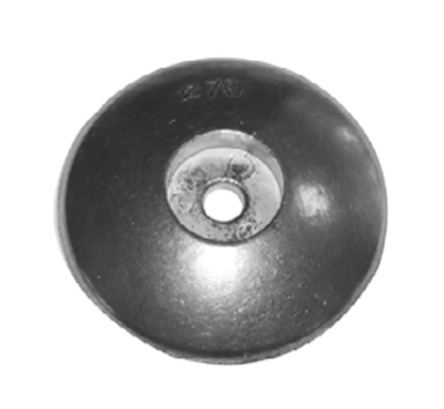 Zinken ronde roerblad-anode Diameter 125mm (1 35kg)