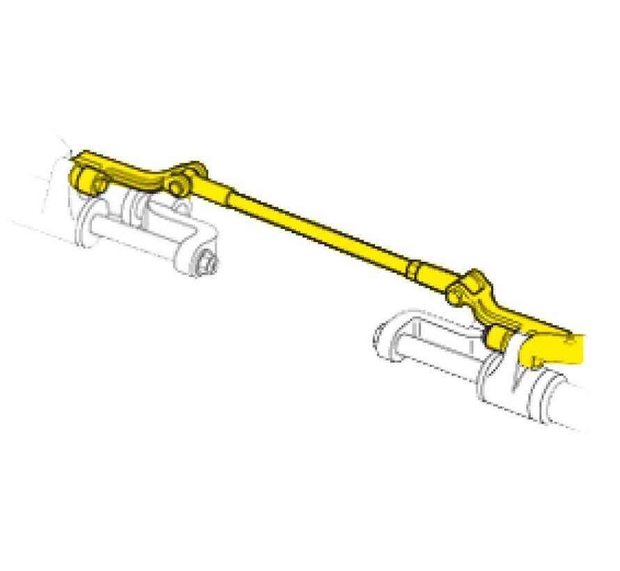 SeaStar Tie bar kit voor frontmontage twin-cilinders  twin-engines