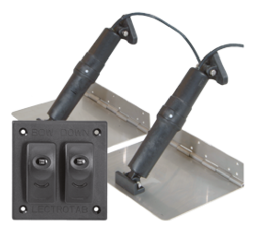 Allpa Elektrische trim tab set  9x9  12V (boot 14'-18'/4-5 5m) incl. bedienpaneel (double rocker switch)