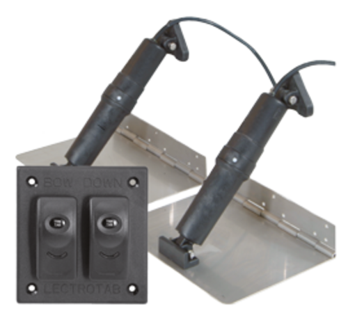 Allpa Elektrische trim tab set  9x18  12V (boot 22'-30'/7-9m) incl. bedienpaneel (double rocker switch)