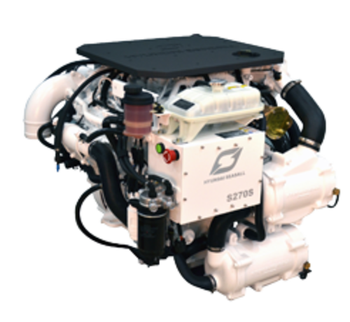 Hyundai Hyundai Scheepsdieselmotor S270P TURBO & int.  Technodrive keerk. TM485A  reductie 1.51:1
