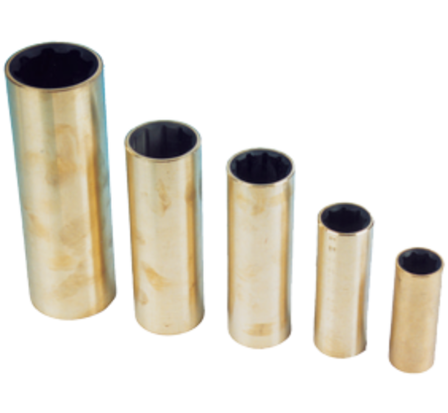 Neopreen lagerbus met messing mantel  voor as 3  buitenmaat 4  L=12