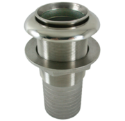 Allpa RVS uitlaat huiddoorvoer met RVS terugslagklep  Diameter 52mm