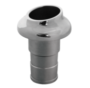 Allpa RVS uitlaat huiddoorvoer met rubber terugslagklep  Diameter 50mm  kraag Diameter 100mm