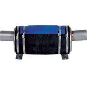 Allpa RVS waterlock / uitlaatdemper  slangaansluiting Diameter 100mm  IN=0Graden   UIT=0Graden  17l