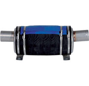 Allpa RVS waterlock / uitlaatdemper  slangaansluiting Diameter 127mm  IN=45Graden   UIT=90Graden  30l