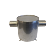 Allpa RVS waterlock  verticaal  slangaansluiting Diameter 60mm  H=300mm  Diameter 300mm