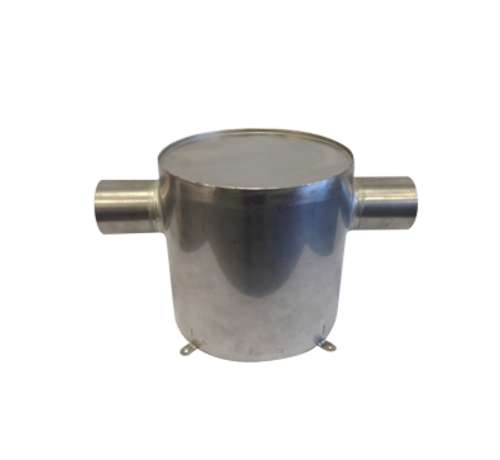 Allpa  RVS waterlock  verticaal  slangaansluiting Diameter 60mm  H=300mm  Diameter 300mm