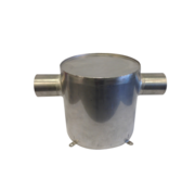 Allpa RVS waterlock  verticaal  slangaansluiting Diameter 75mm  H=300mm  Diameter 300mm