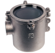 Allpa Brons-Vernikkeld koelwaterfilter (robuust) met RVS 316 zeef  1-1/4  H=178mm  12500l/h