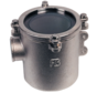 Brons-Vernikkeld koelwaterfilter (robuust) met RVS 316 zeef  1-1/4  H=178mm  12500l/h