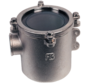 Brons-Vernikkeld koelwaterfilter (robuust) met RVS 316 zeef  1-1/2  H=178mm  19100l/h