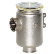 Allpa Messing-vernikkeld koelwaterfilter met RVS 316 zeef  3/8  H=105mm  1800l/u