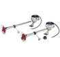 Messing verchroomde elektromagn. scheepshoornset  2-tonig  470mm  12V (115dB(A)-320/370Hz)