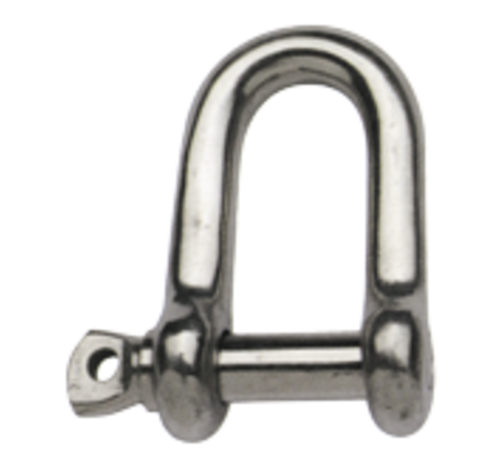 Allpa  RVS D-sluiting  A=Diameter 6mm  B=24mm  C=12mm  D=24mm (breekkracht 1750kg)