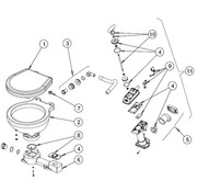 Johnson Johnson Pump toiletpot voor scheepstoilet Johnson compact model