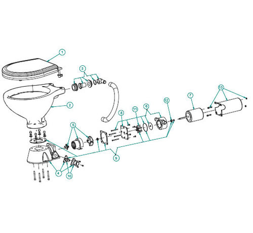 Johnson Johnson Pump motor 24V voor toilet